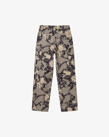 Boohooman Tall Fixed Waist Slim Flare Gusset Pixel Camo Trouser