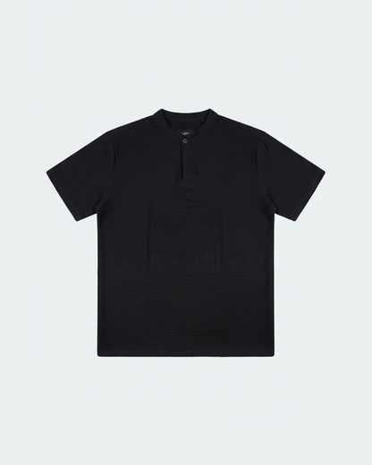 Christopher's Linen Mandarin Collar Shirt
