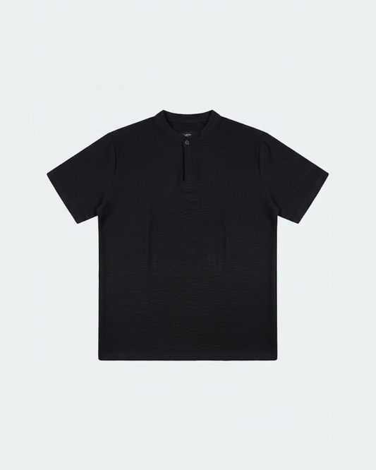 Christopher's Linen Mandarin Collar Shirt