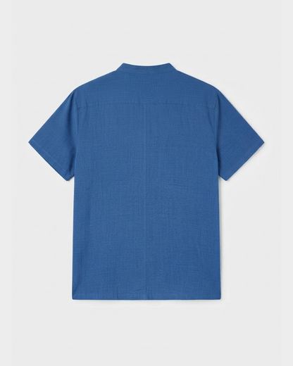 Christopher's Linen Mandarin Collar Shirt
