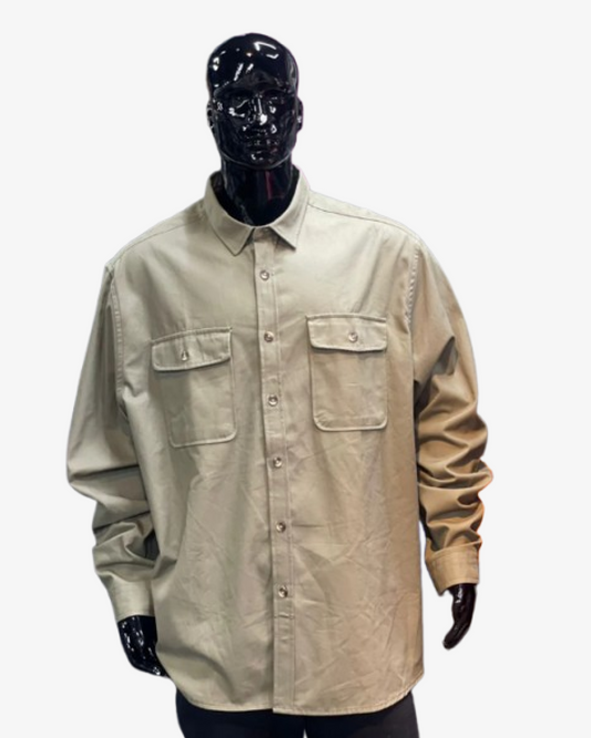 ASOS DESIGN Cotton Shacket Long Sleeve Shirt