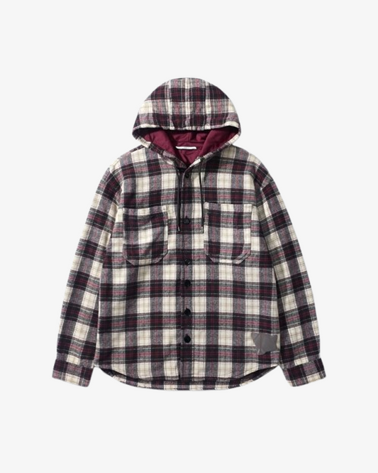 Boohooman Oversized Boxy Badge Applique Drstressed Overdye Check Shirt