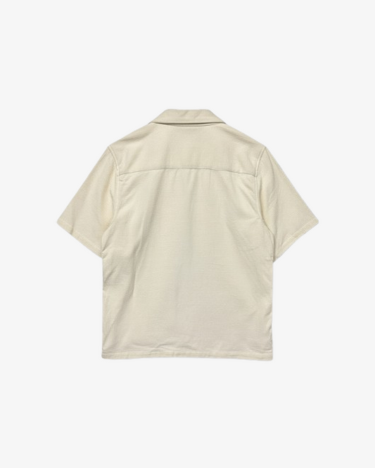 Zara Embroidered Floral Short Sleeve Revere Shirt