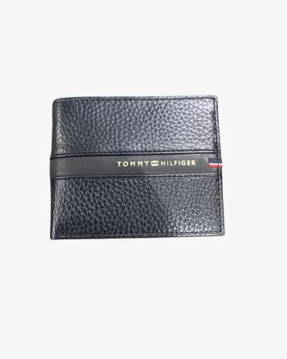 Tommy Hilfiger Flag Leather Bifold Credit Card Wallet