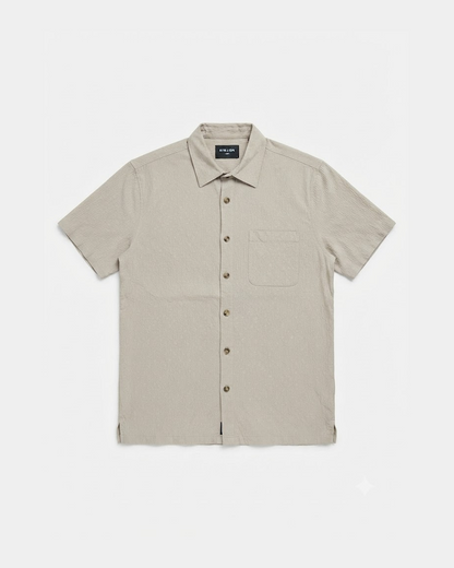 Hudson & Barrow Wovens Stone Short Sleeve Shirt
