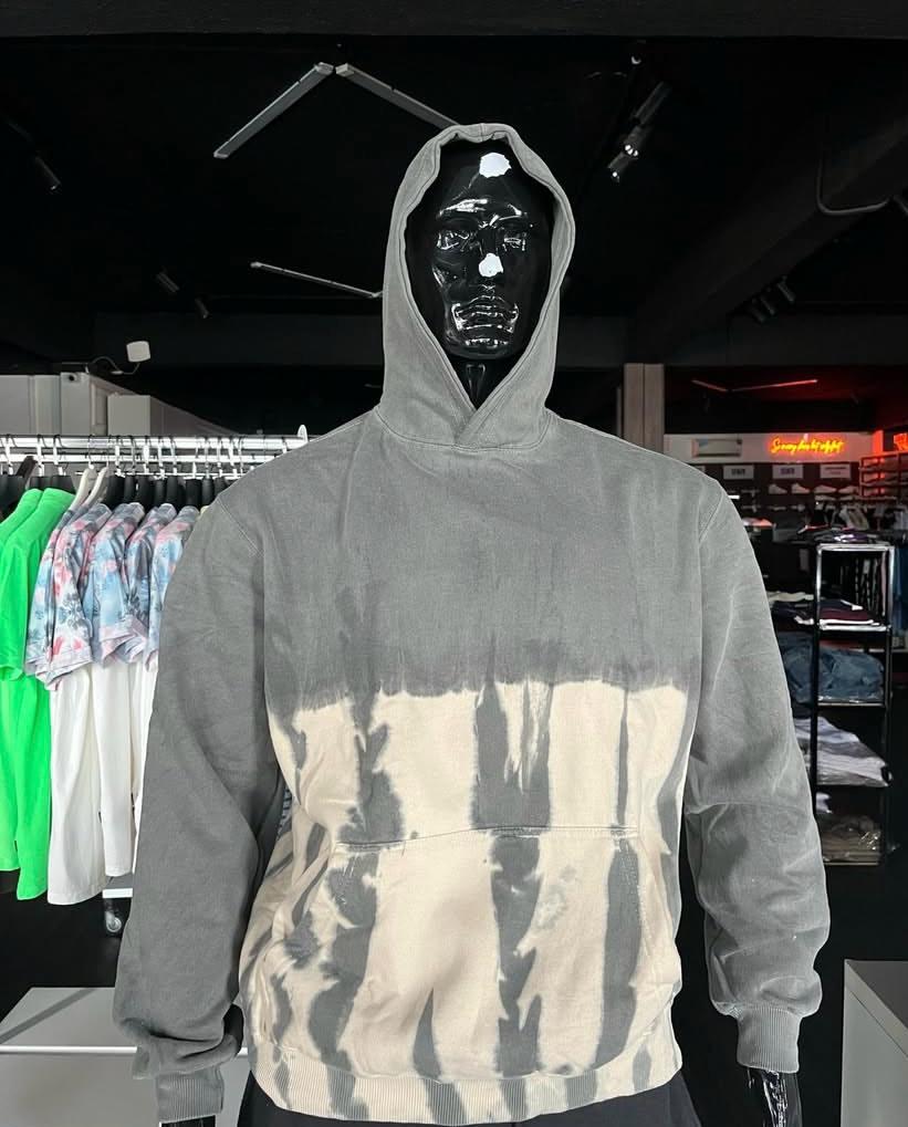 Boohooman Bleached Overdye Graphic Hoodie
