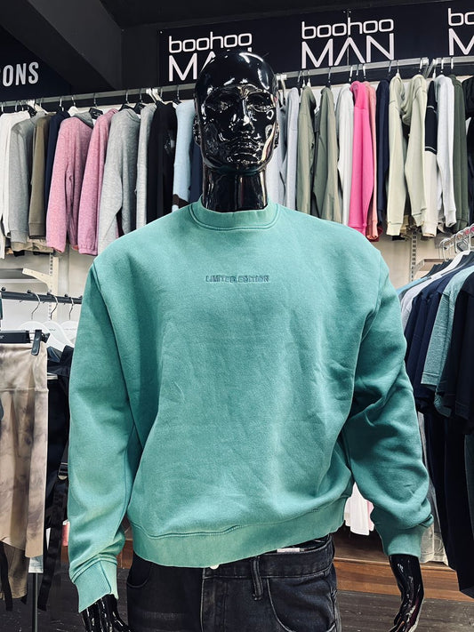 Boohooman Oversized Limited Boxy Acid Wash Sweatshirt