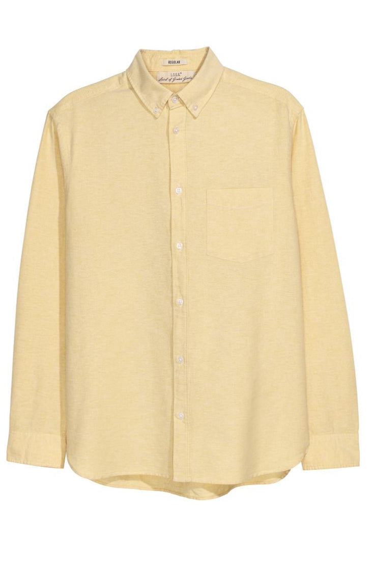 ASOS DESIGN SLIM OXFORD SHIRT WITH GRANDED COLLAR