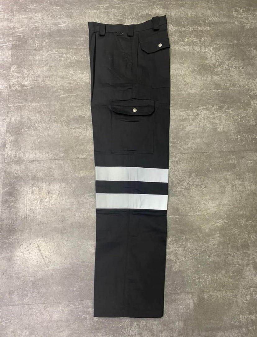 VELTUFF BALLISTIC NYLON TROUSERS WITH REFLECTIVE IN BLACK