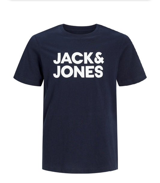 JACK & JONES JJECORP LOGO R-NECK SHORT SLEEVE T-SHIRT IN NAVY