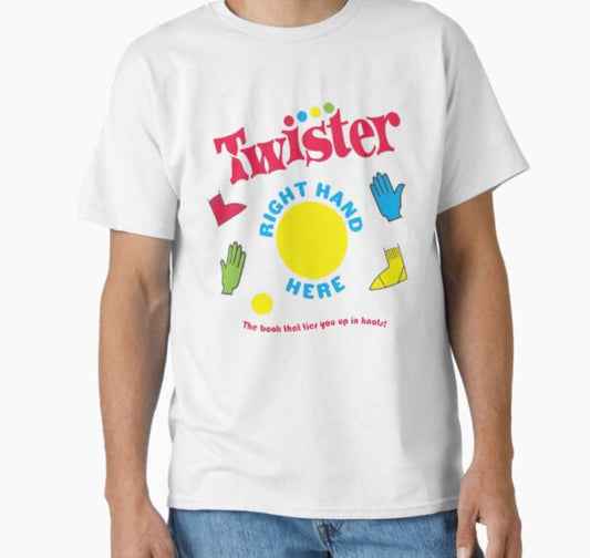 Oversized twister license t shirt in white