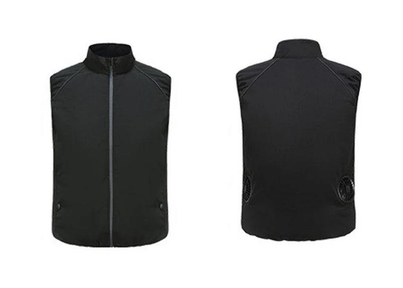 Tall bonded scuba double ended zip gillet vest in black