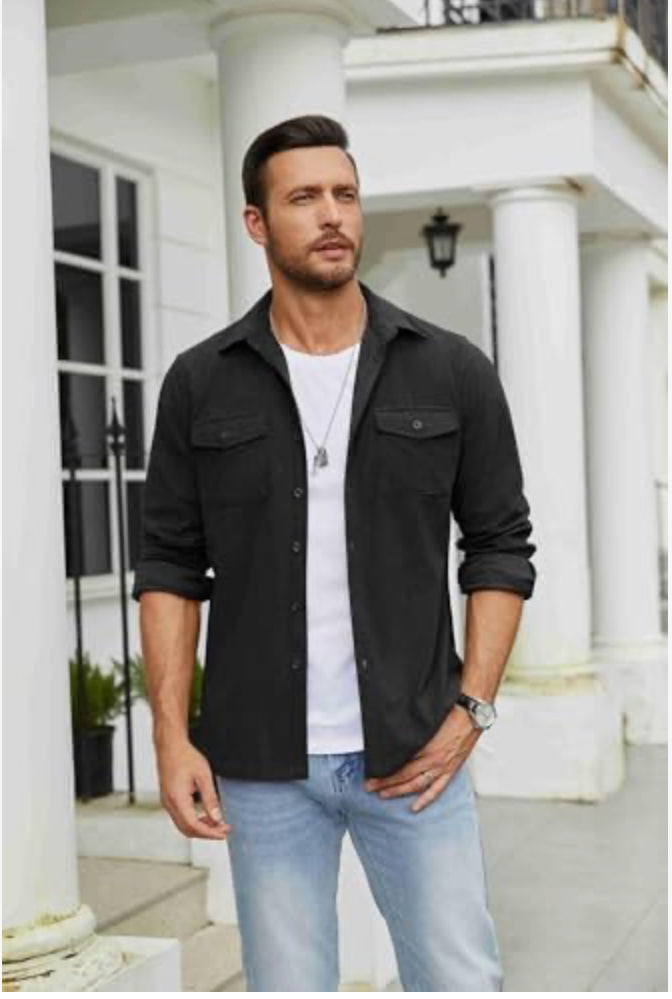 Inriccaldo ls shirt in black
