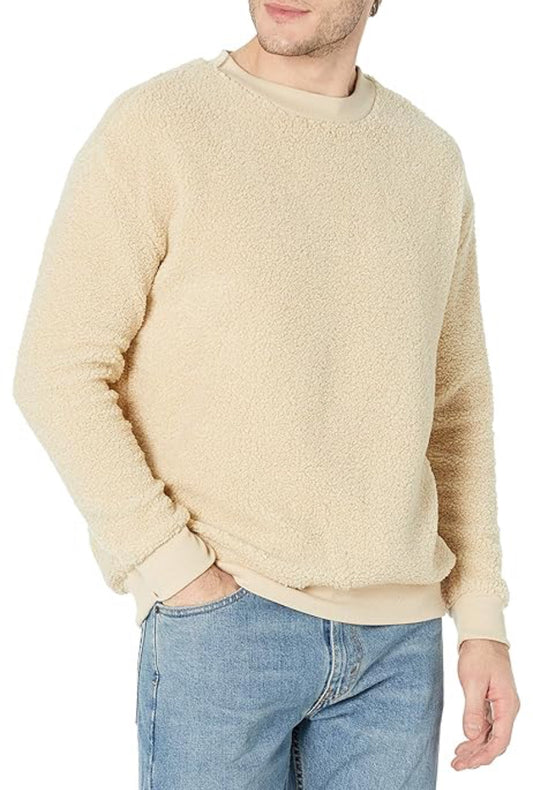 Boucle borg sweatshirt in brown
