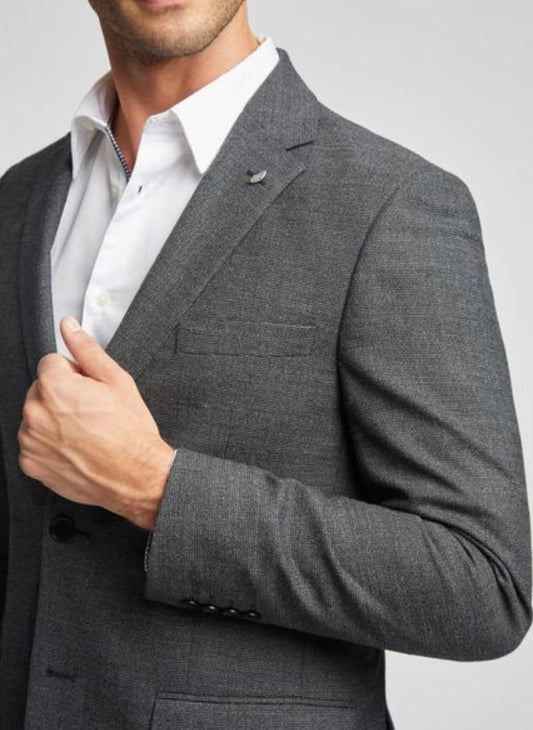 HARRY BROWN LOOSE FIT WOMEN BAMBOO SUIT JACKET IN GREY