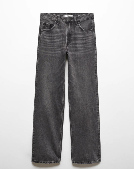 Relaxed rigid jean in grey