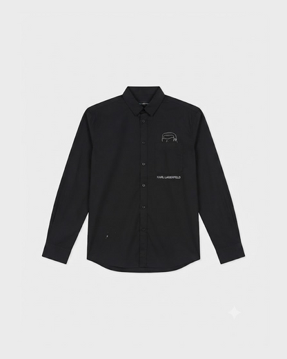 Karl Lagerfeld Paris Long Sleeve Shirt with Adjustable Button Cuffs.