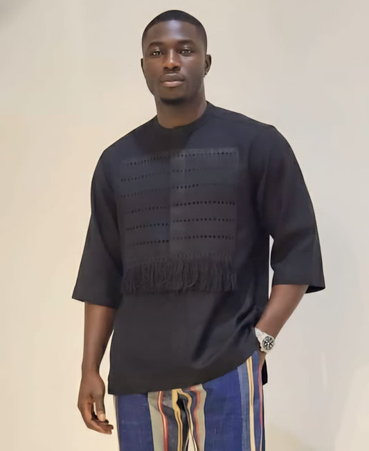 Chest Patch Linen Shirt