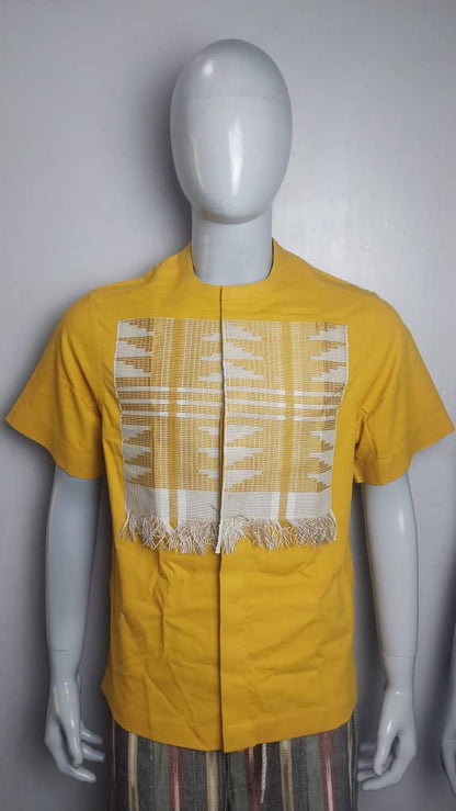 Chest Patch Linen Shirt