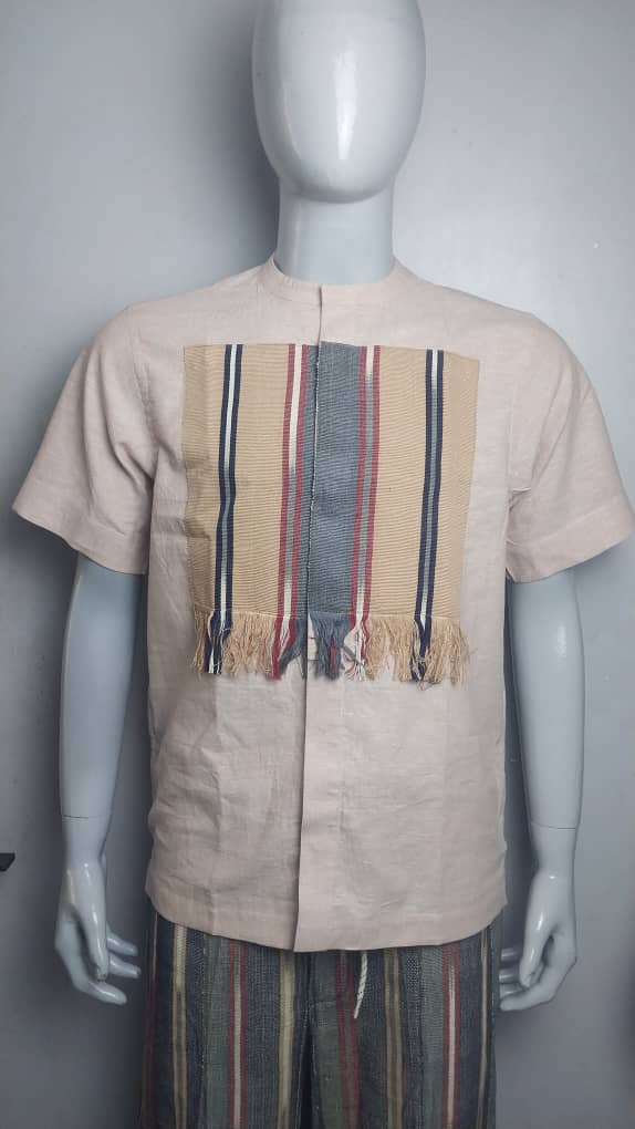 Chest Patch Linen Shirt