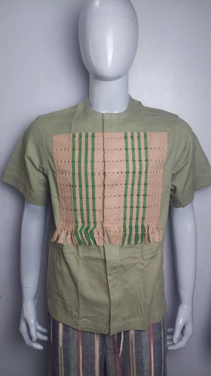 Chest Patch Linen Shirt