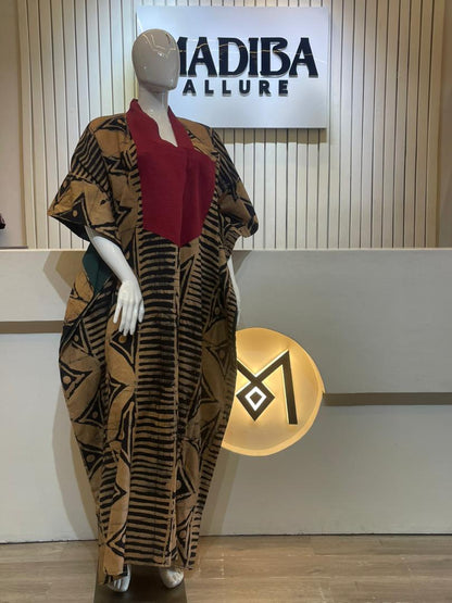 Boubou with Red Neckline