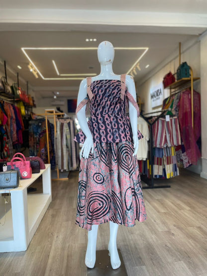 Skater Dress with Vintage Aso-oke Strap