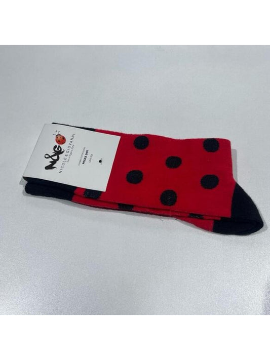 Nicole giovanni polka dot combed socks