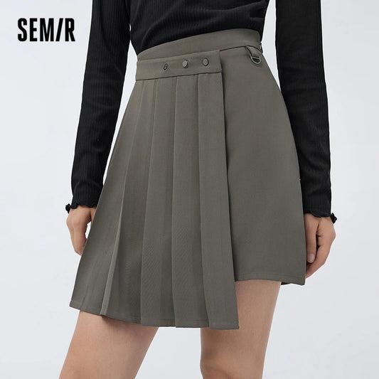 Semir Spring Pleated Short Skirt