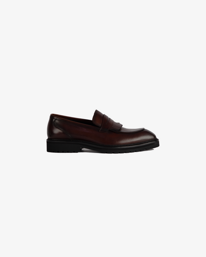 Poiseon Savanna Fringe Loafer - Brown