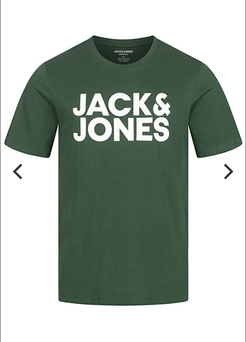 JACK JONES JJECORP LOGO CREW NECK SHORT SLEEVE T-SHIRT IN GREEN