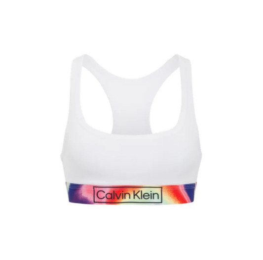 CALVIN KLEIN UNLINED BRALETTE IN WHITE