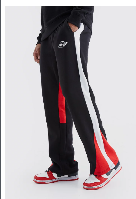 Boohooman Plus Polyester Jogger In Black