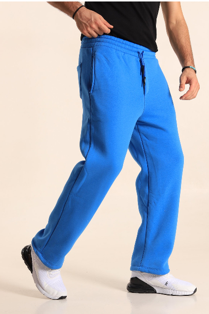 Boohooman Tall Slim Fit Stacked Jogger In Blue