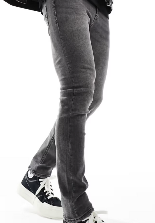 Asos tall skinny washed jeans in grey