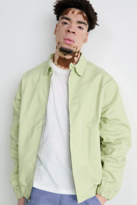 Boohooman Boxy pu Collared Bomber Jacket In Green