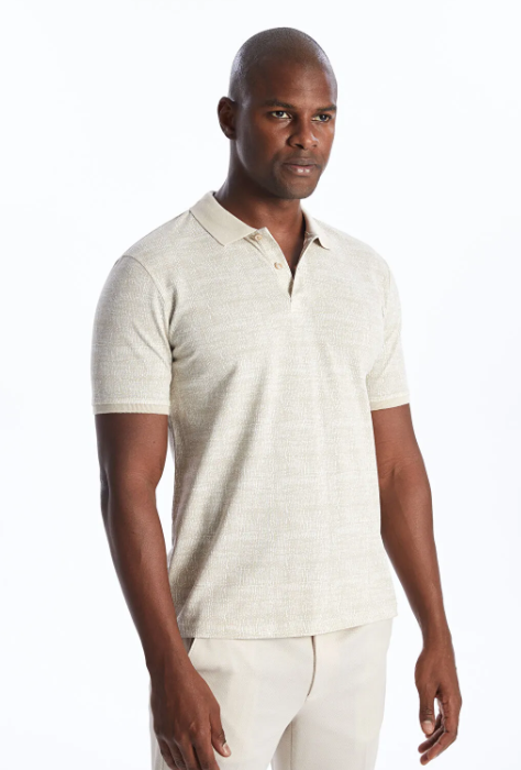 Boohooman Tall Linen Polo Ss Shirt In Brown