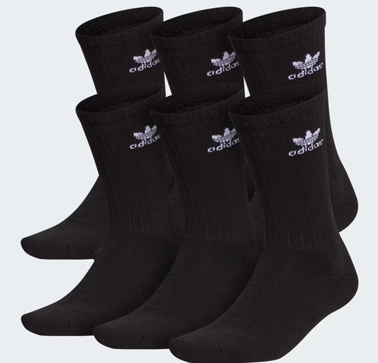 Adidas 6 Pair Socks-In-Black