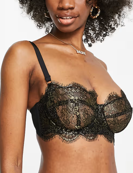 Figleaves Pulse faller Bust Eyelash Lace bra 32dd