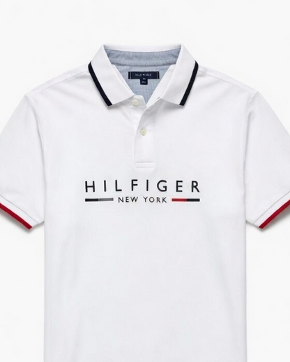Tommy Hilfiger Brand Logo Printed Collar Slim Fit PoloShirt
