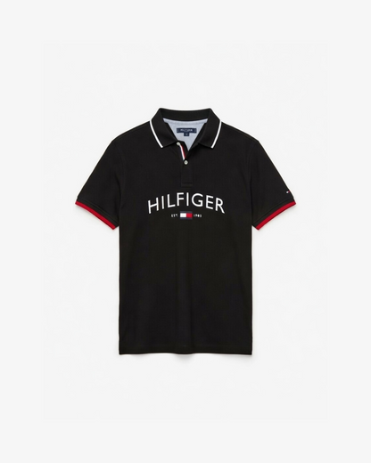 Tommy Hilfiger Embroidered Bradley Slim Fit Poloshirt – Black