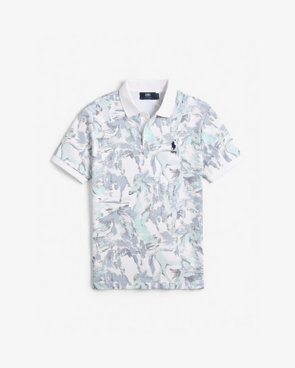 U.S. Polo Assn. Cotton Poloshirt - Floral & Navy