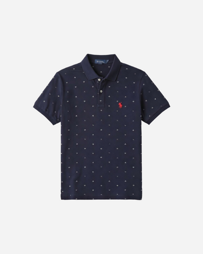 U.S. Polo Assn. Printed Poloshirt – White, Yellow & Navy
