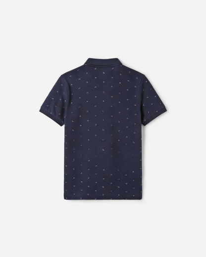 U.S. Polo Assn. Printed Poloshirt – White, Yellow & Navy