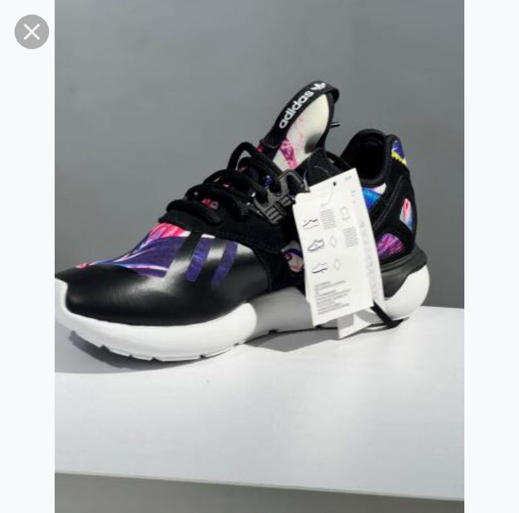 ADIDAS UNISEX TUBULAR RUNNER SNEAKERS | BLACK/FLORAL