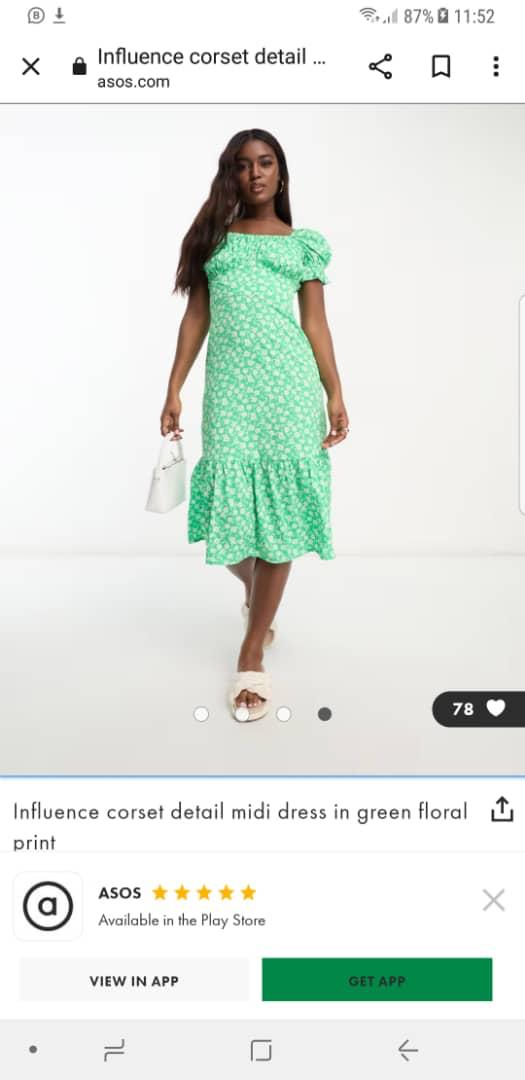 INFLUENCE FLORAL FASHISON DRESS IN GREEN