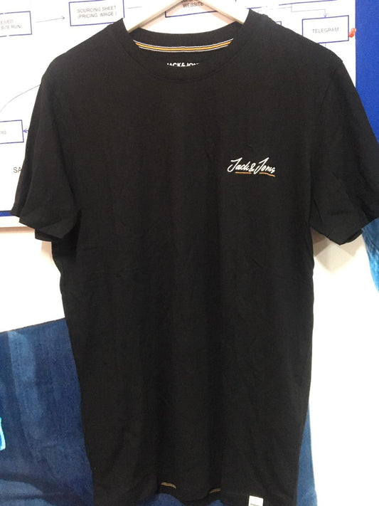 JACK & JONES JORTONS SHORT SLEEVE T-SHIRT IN BLACK