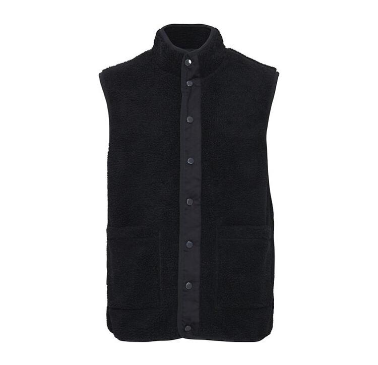 CASUAL FRIDAY CF VITUS TEDDY VEST IN NAVY