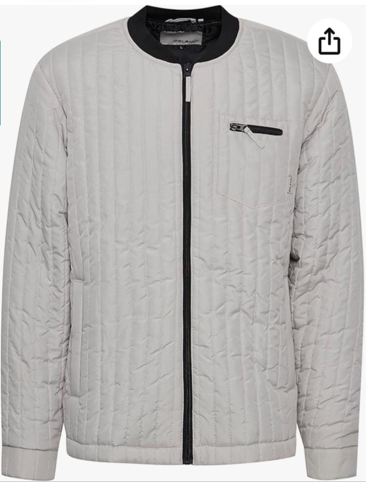 BLEND ZIPPED DOWN LIGHT MENS JACKET IN CREAM