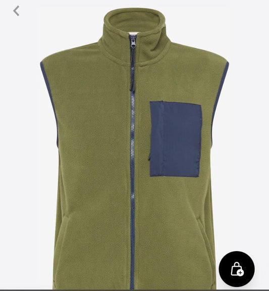 BLEND SAMPLE MENS ZIPPER VEST IN GREEN